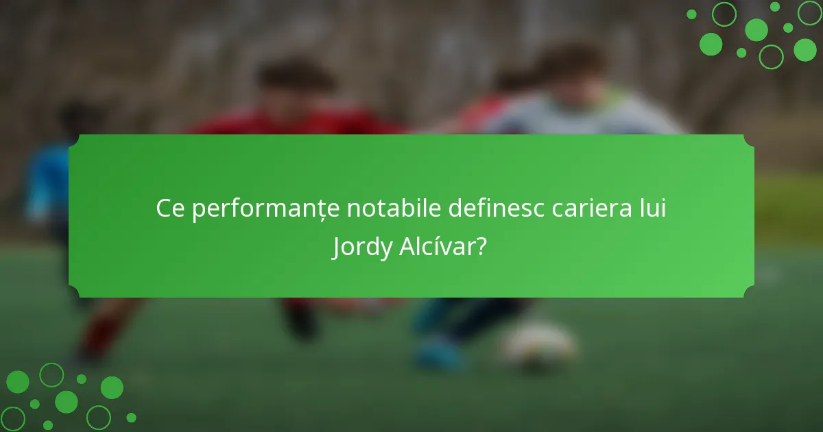 Ce performanțe notabile definesc cariera lui Jordy Alcívar?
